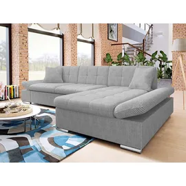 Mirjan24 Ecksofa Malwi Cord mit Schlaffunktion und Bettkasten, mit Regulierbare Armlehnen, L-Form 278x161 cm, Wohnzimmer, Sofas - Poso 110, Seite: Rechts) montierbar,