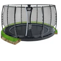 EXIT TOYS Dynamic ebenerdiges Trampolin 427 cm inkl. Sicherheitsnetz schwarz