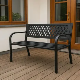 gogarden Gartenbank 120 x 49 x 76 cm Schwarz