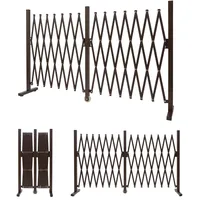 Mendler Absperrgitter HWC-B34, Zaun Schutzgitter Scherengitter Trenngitter, Alu ausziehbar braun Höhe 103cm, Breite 52-400cm