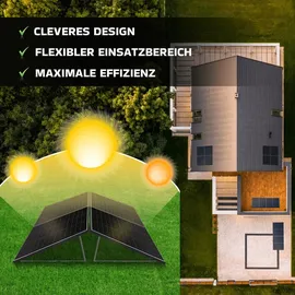 sunniva Balkonkraftwerk Full Black Bifazial 2000/800 W inkl. 4 x 500 W N-Typ Glas-Glas Bifacial Module
