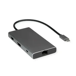 VALUE USB-C Dock HDMI+DP+GbE+ 2xA+ 1xC+ PD 4K60 - Digital/Daten