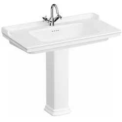 VitrA VALARTE Waschtisch mit Hygiene-Glasur, optional mit Langsäule, verschiedene Größen