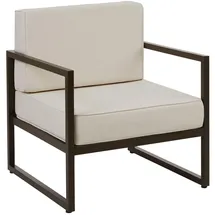 Tectake tectake® Garten-Loungesessel, Dicke des Sitzpolsters 14 cm, Loungemöbel, Lounge-Sessel