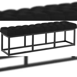 CLP Sitzbank Amun Stoff Schwarz 150 cm