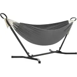 Hängematte mit Gestell 210x150 cm Verstellbar bis 240kg Metallgestell Schwarz