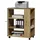 matkam Druckertisch Holzwerkstoff 60x74x40 cm Eiche Artisan mit Rollen