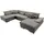 Set One by Musterring Wohnlandschaft "SO 4100 komfortable Federkernunterfederung, inkl. Kopfteilverstellung", grau (grau 10), B:365cm H:80cm T:225cm, SET ONE BY MUSTERRING, Sofas, Wohnlandschaft, wahlweise Bettfunktion und Sitztiefenverstellung, U-Form