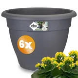 Gardebruk Blumentopf 6er-Set Anthrazit 38x28cm 17L