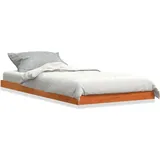 vidaXL Massivholzbett 100 x 200 cm Wachsbraun