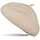 Stylebreaker Feinstrick Baskenmütze mit Flechtmuster Beige