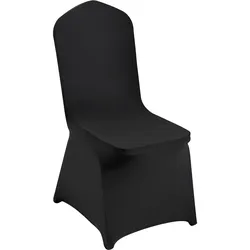 VEVOR (30 Stück, Schwarz, Stuhlhussen aus Elastischem Spandex für Klappstühle, Universell Passender Stuhlbezug, Abnehmbare & Waschbare Schonbezüge, für Hochzeit, Urlaub, Bankett, Party, Feier, Essen