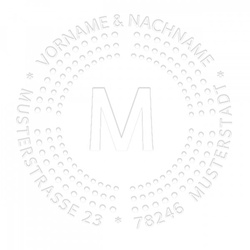 Monogramm-Prägezange 51 mm rund - Punkte