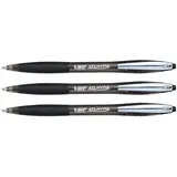 BIC Atlantis Premium Kugelschreiber, mittlere Spitze (1,0 mm), 3 Stück, schwarze Tinte
