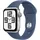 Apple Watch SE GPS + Cellular 40 mm Aluminiumgehäuse Silber, Sportarmband Denim M/L