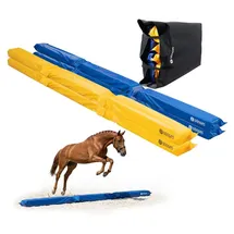 Dönges Balken Set 4 Stück Leder 300 x 17 x 10 cm Gelb/Blau