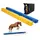 Dönges Balken Set 4 Stück Leder 300 x 17 x 10 cm Gelb/Blau