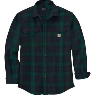 CARHARTT Heavyweight Flannel Plaid, Hemd - Grün/Blau - M