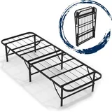 Klappbett 90x200 Metall faltbar Gästebett Stahlrahmen 120kg stabil 36cm Stauraum