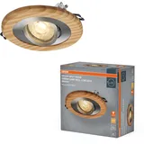 Osram Wood Spot 3er Set GU10 Satin-Nickel Holz-Optik Aluminium