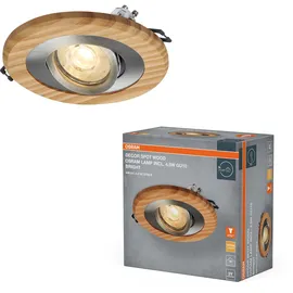 Osram Wood Spot 3er Set GU10 Satin-Nickel Holz-Optik Aluminium