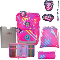 DerDieDas ErgoFlex Easy Neon Schulranzenset 5-teilig Punkie