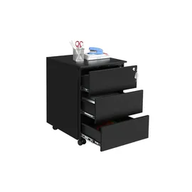 Songmics Rollcontainer 39 x 45 x 55 cm schwarz