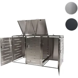 MCW Mülltonnenverkleidung E83 197 x 80 x 116 cm silber