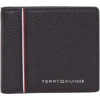 Tommy Hilfiger Herren Geldbeutel Corp Mini Wallet aus Leder, Schwarz (Black), Einheitsgröße