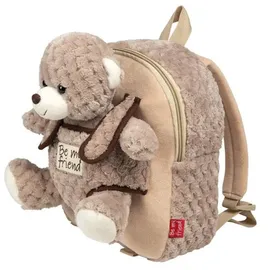 Perletti Rucksack mit abnehmbarem Teddybär milly. Maße 26x21x8 cm - Braun