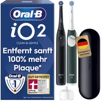 Oral-B iO Series 2 Night Black + 2. Handstück Forest Green + Reiseetui