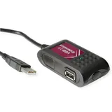 Value USB 2.0 Verlängerung, 2fach, schwarz, 5 m