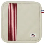 Staub France Topflappen FRENCH LINE 2er-Set 21 x 21 cm wollweiß / kirschrot