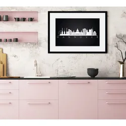 queence Bild »Hannover Sehenswürdigkeiten«, Städte-Stadt-Deutschland-Schwarz-Weiß-Gebäude-Hannover, (1 St.), HD Premium Poster-Druck inkl. Holzrahmen queence Farbe Rahmen: schwarz + Farbe Bild(er): schwarz