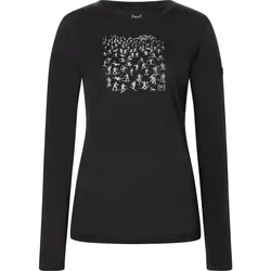 Super.Natural W Free Ski Tickets LS jet black/feather grey (Y87) XL