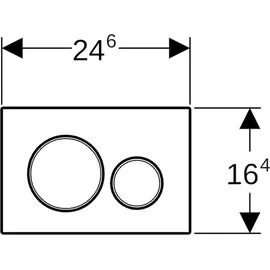 Geberit Sigma20 Betätigungsplatte schwarz matt lackiert/easy-to-clean beschichtet/hochglanz verchromt