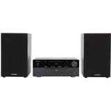 Aiwa MSBTU-550 Mini Stereo Hi-Fi System (Bluetooth, CD Player, 2x 25 W), Stereoanlage, Schwarz