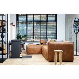 Leven Eckcouch Leder 3-Sitzer Braun