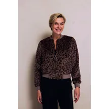 Zhrill Blouson ZHGIULIA moderner Look, aus Kunstfaser, Regular Fit, mit Eingrifftaschen braun S (36)
