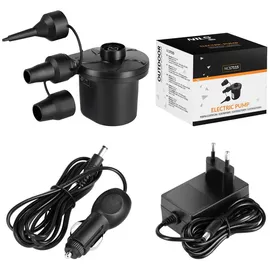 NILS CAMP Elektrische Luftpumpe 230–12V mit drei Adaptern NC17115 Nils Camp