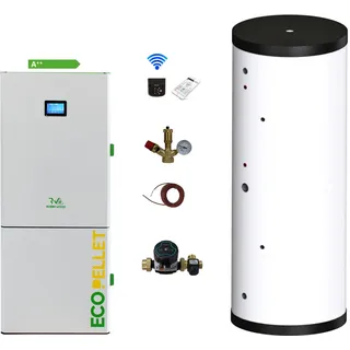 EcoPellet 18 kW Pelletkessel + Pufferspeicher 800 L + Zubehörset, Pelletheizung