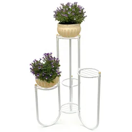 DanDiBo Ambiente Blumentreppe 52 x 81 x 52 cm Weiß