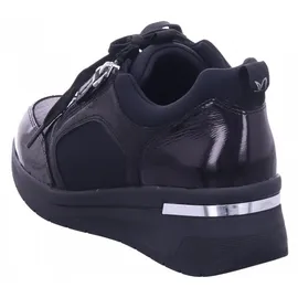 CAPRICE Damen Sneaker mit Reißverschluss Bequem, Schwarz 36 EU