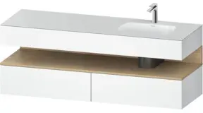 Duravit Einbauwaschtisch-Möbel-Set Qatego 160x50x60cm, Kon-WTU, B, B r, E na/we ma