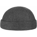 Lipodo Port Dockercap Schirmmütze meliert Klettverschluss Herren Herbst Winter dunkelgrau One Size - Einheitsgröße