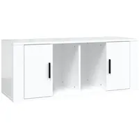 Furnicato TV-Schrank Hochglanz-Weiß 100x35x40 cm Holzwerkstoff