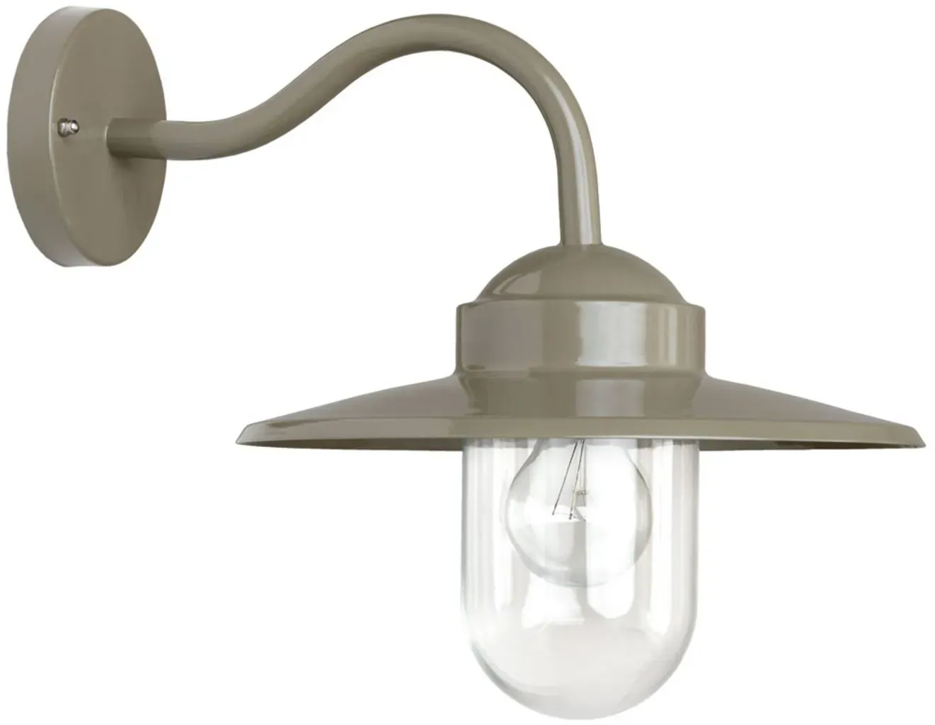 K.S. Verlichting Aussenwandleuchte DOLCE, alu / grau / zink, Aluminium, Wandleuchte außen - 40 cm - 27.5 cm - 27 cm