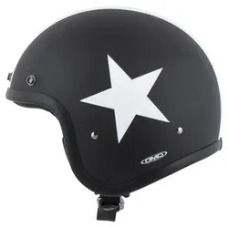 DMD Retro Star Black Open Face Helm schwarz unisex, XL