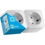 Echos Smart wlan Steckdose 2er Pack 16 a Ausgangsleistung App-gesteuert Sprachsteuerung mit Alexa u. Google Home Smart Home Steckdose Fernsteuerung