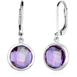 Paar Ohrhänger ELLI "Ohrhänger Amethyst Hell Lila 925 Sterling Silber", lila (violett, lila), Ohrringe, Damen, OneSize,mit Steinen, Silber 925 (Sterlingsilber)